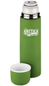 Термос питьевой, вакуумный, бытовой, 750 мл, Арктика 103-750К (зелёный с кнопкой)