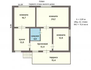 Жилой дом 84 кв.м на 12 сотках ИЖС в Парголово